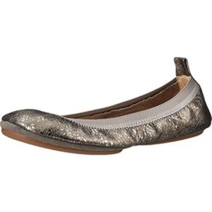 Yosi Samra pewter foldable ballet flats, 9